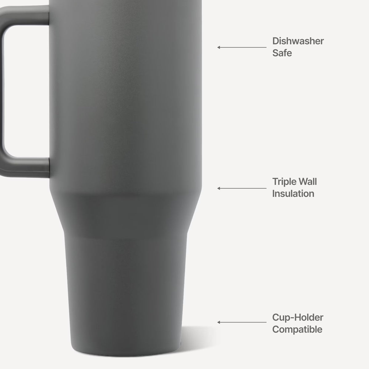 Traveler 32Oz, Insulated Tumbler with Handle & Straw, Stone
